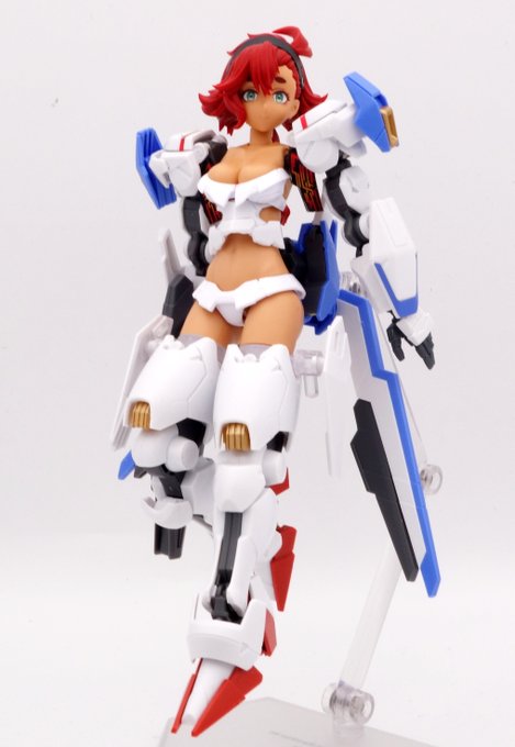 ミオミオに続きスレッタも届いたけどやっぱり忙しいので頭だけ作って前もって用意しておいた30MSエアリアル手足改造ボディにオンよ! 