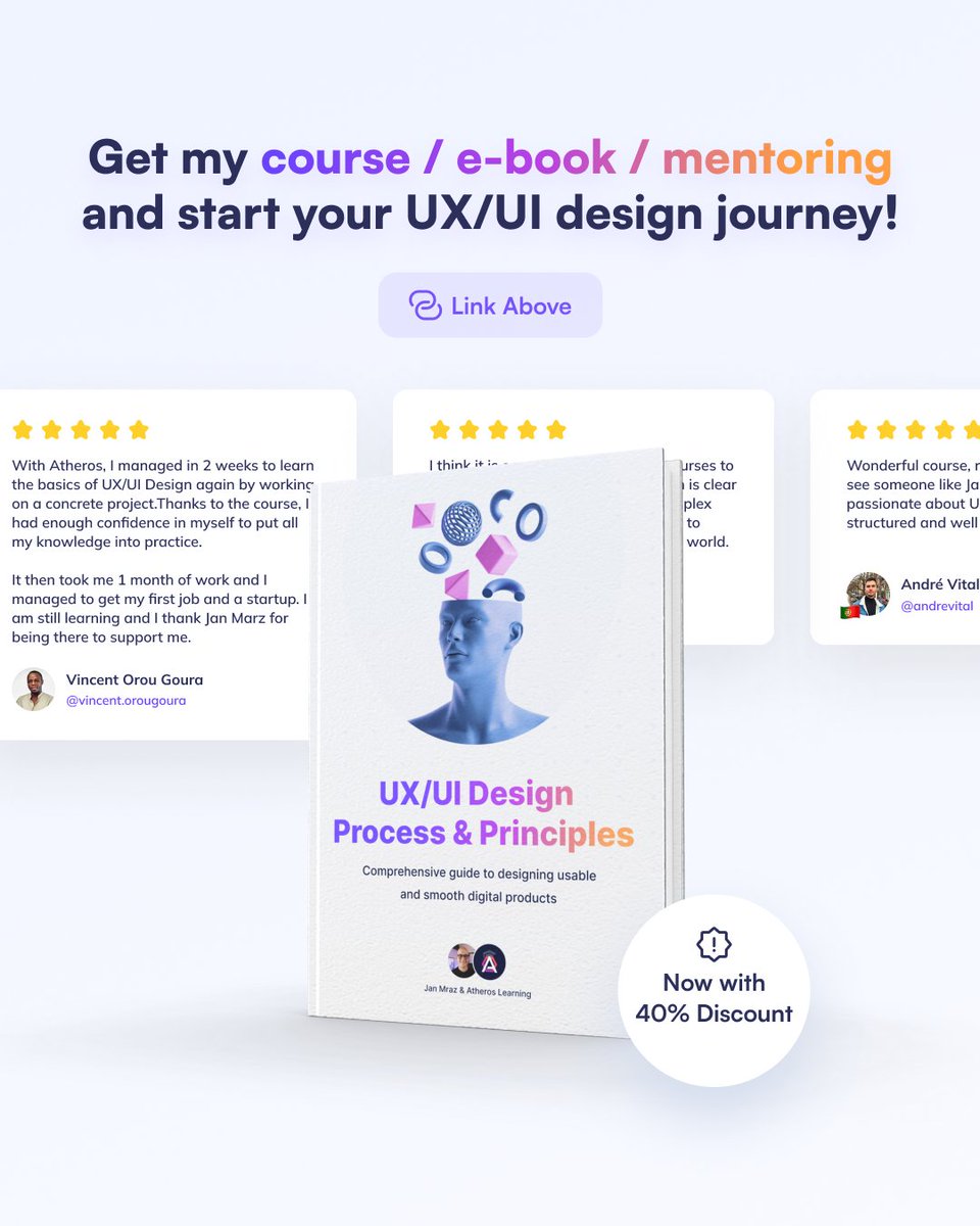 janm_uiux's tweet photo. 👇Learn UX/UI design from scratch with me!👇
https://t.co/vL72FHpLsC https://t.co/rpPNMv4Tf9