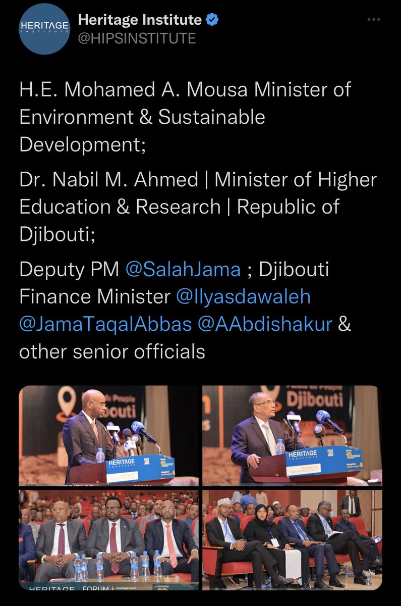 Somali_Lawyer's tweet photo. @HIPSINSTITUTE self-appointed analysts and #SAHAN #spies are attending the annual #talkfest to pay homage to the senile #Djiboutian #dictator. It started in posh venue which is surrounded by suffering Djiboutians who live in squalid conditions and abject #poverty only steps away. https://t.co/tOpALOKkYa