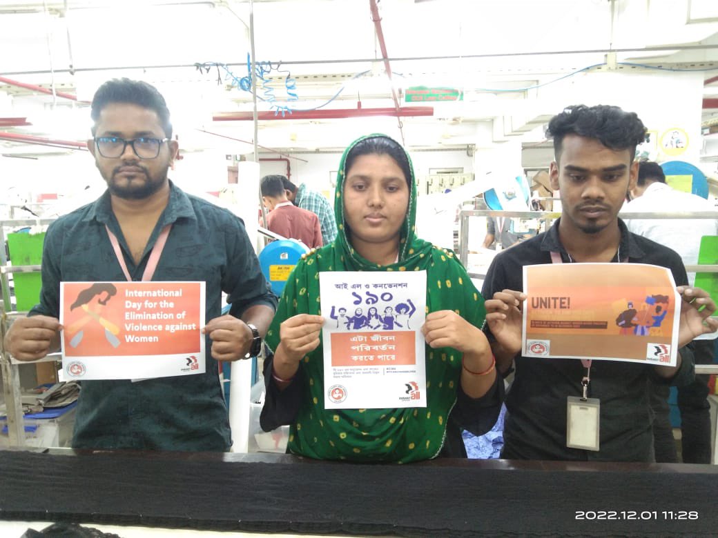 Nazma Akter (@nazmaakter73) on Twitter photo On #16daysofactivism2022, Bangladeshi garmnet workers are standing together to protest against #GBV towards women and girls through the demand of ratification of #ILOC190.
<a href="/IndustriALL_GU/">IndustriALL š¦ @industriall-union.org</a> @ITUC On #16daysofactivism2022, Bangladeshi garmnet workers are standing together to protest against #GBV towards women and girls through the demand of ratification of #ILOC190.
<a href="/IndustriALL_GU/">IndustriALL š¦ @industriall-union.org</a> @ITUC