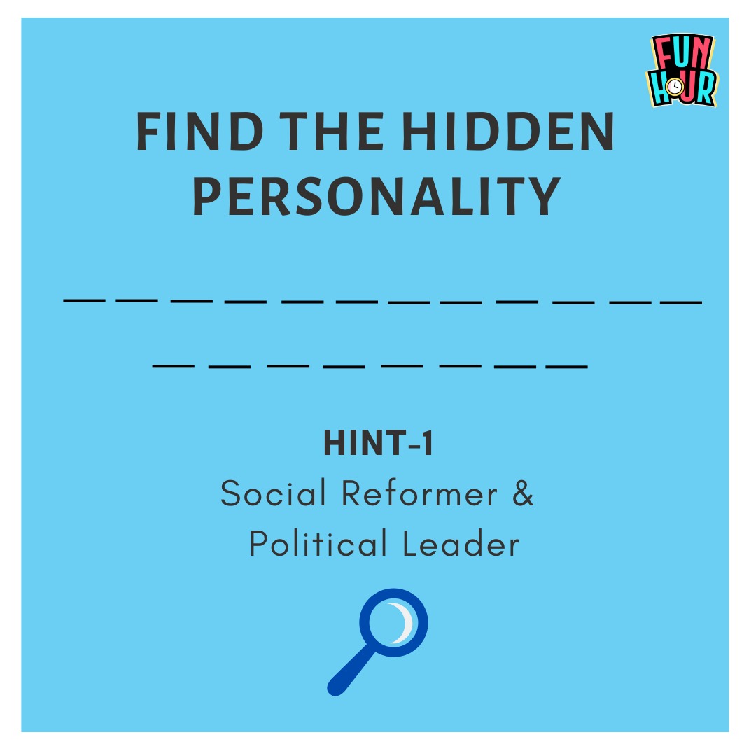 FunHourOfficial's tweet photo. Find the Hidden Personality ๐ง swipe for more hints ๐
Follow @funhourofficial
#funhour #growwithfunhour #learnwithfunhour #puzzle #puzzletime #findout #personality #whoisthis #fillintheblank #advocate #leader #india #law #findtheanswer #lawyer https://t.co/JzCoBtSjMF