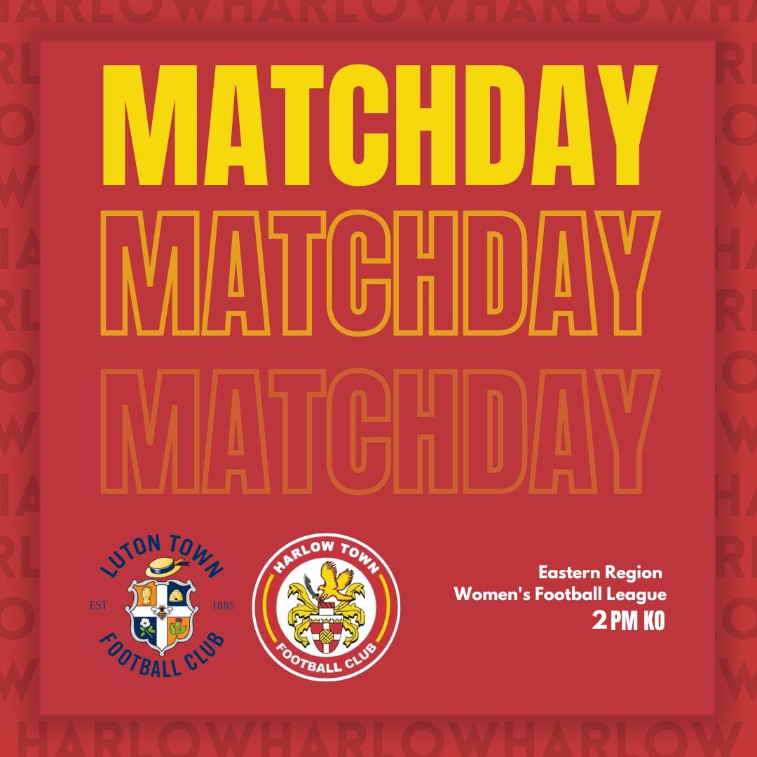 Up Next ➡️  Today !!!

🆚 Luton Town LFC (A)
📍 Sharpenhoe Road (MK45 4SD)
📅  Sunday 4th December 
🕑 2 PM KO

See you there 👊🏼

#Hawks
#WeAreHarlow