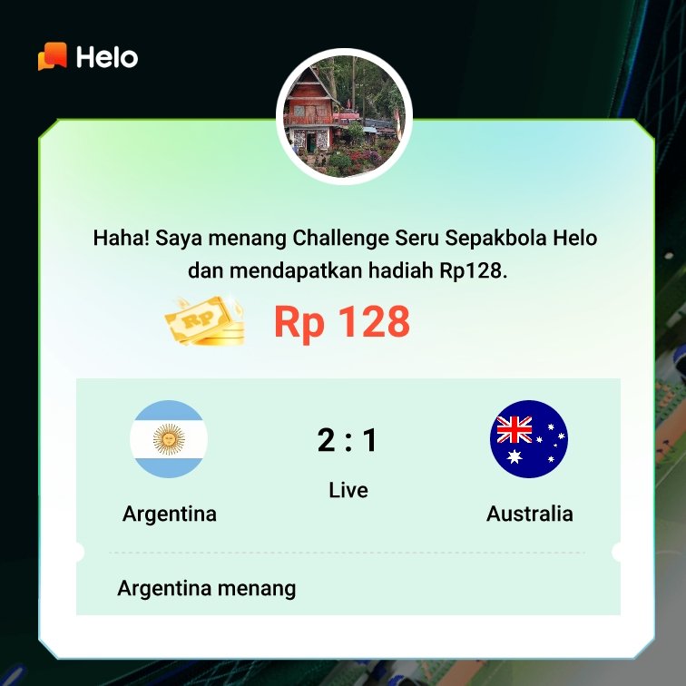Devi0895's tweet image. Haha! Saya menang Challenge Seru Sepakbola Helo dan mendapatkan hadiah Rp128.
s.helo-app.com/al/TQYSNFdRQR