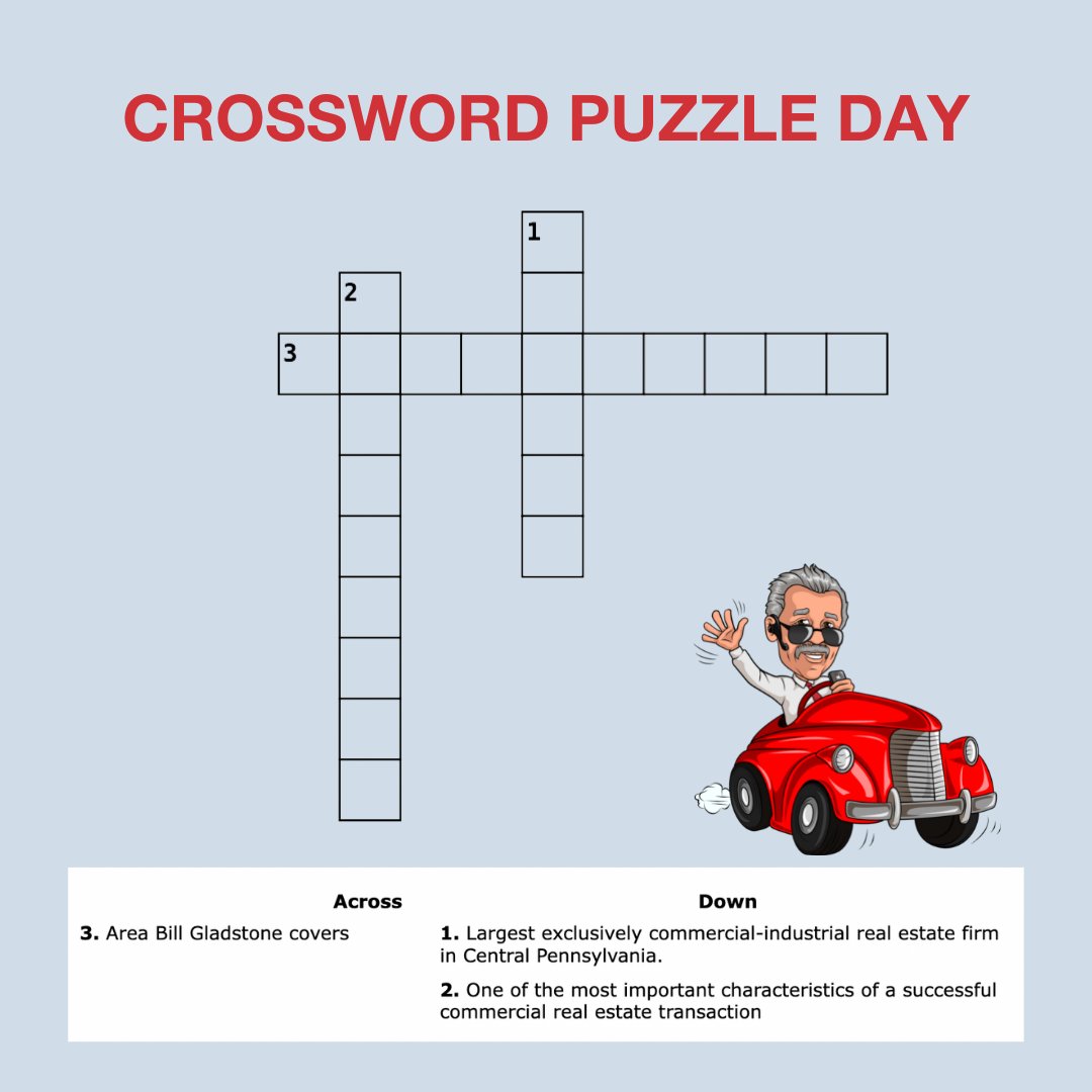 Happy #CrosswordPuzzleDay. To celebrate we’ve created this Bill Gladstone Group crossword puzzle.

RT if you were able to solve it!