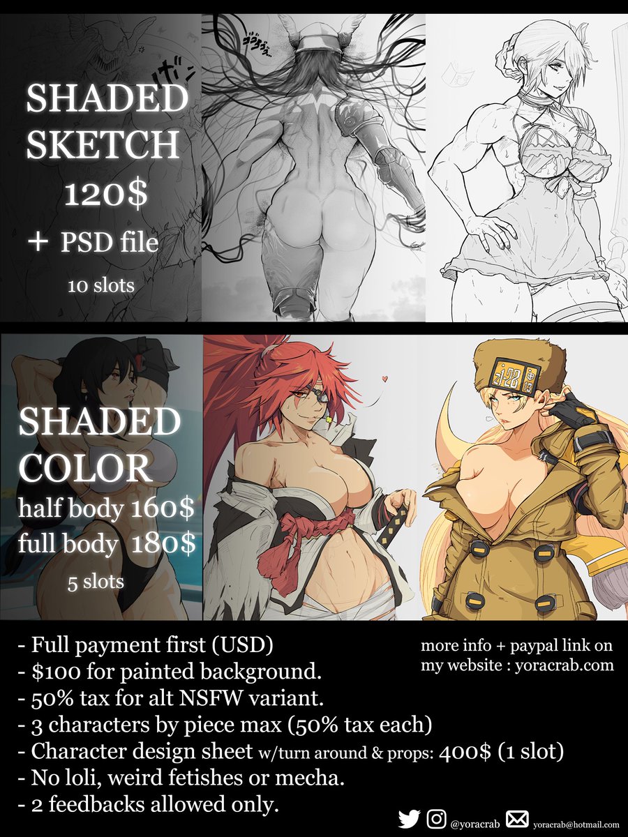 ⚠️COMMISSIONS ARE OPEN⚠️
DM or e-mail me to book a slot!!! 