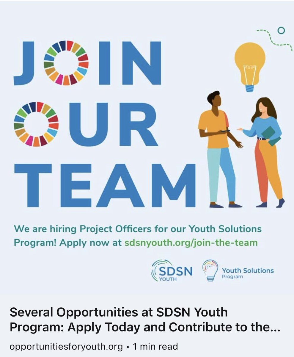 OPPORTUNITIES FOR YOUTH tweet media