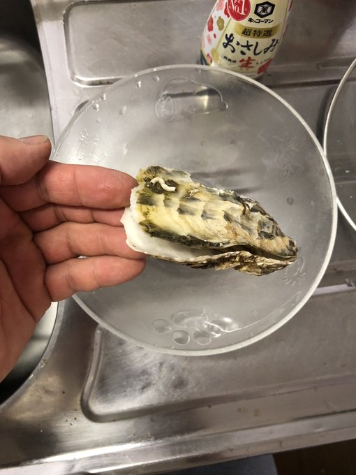 こんな感じでそのまま醤油をつけて…ウマイ!! 