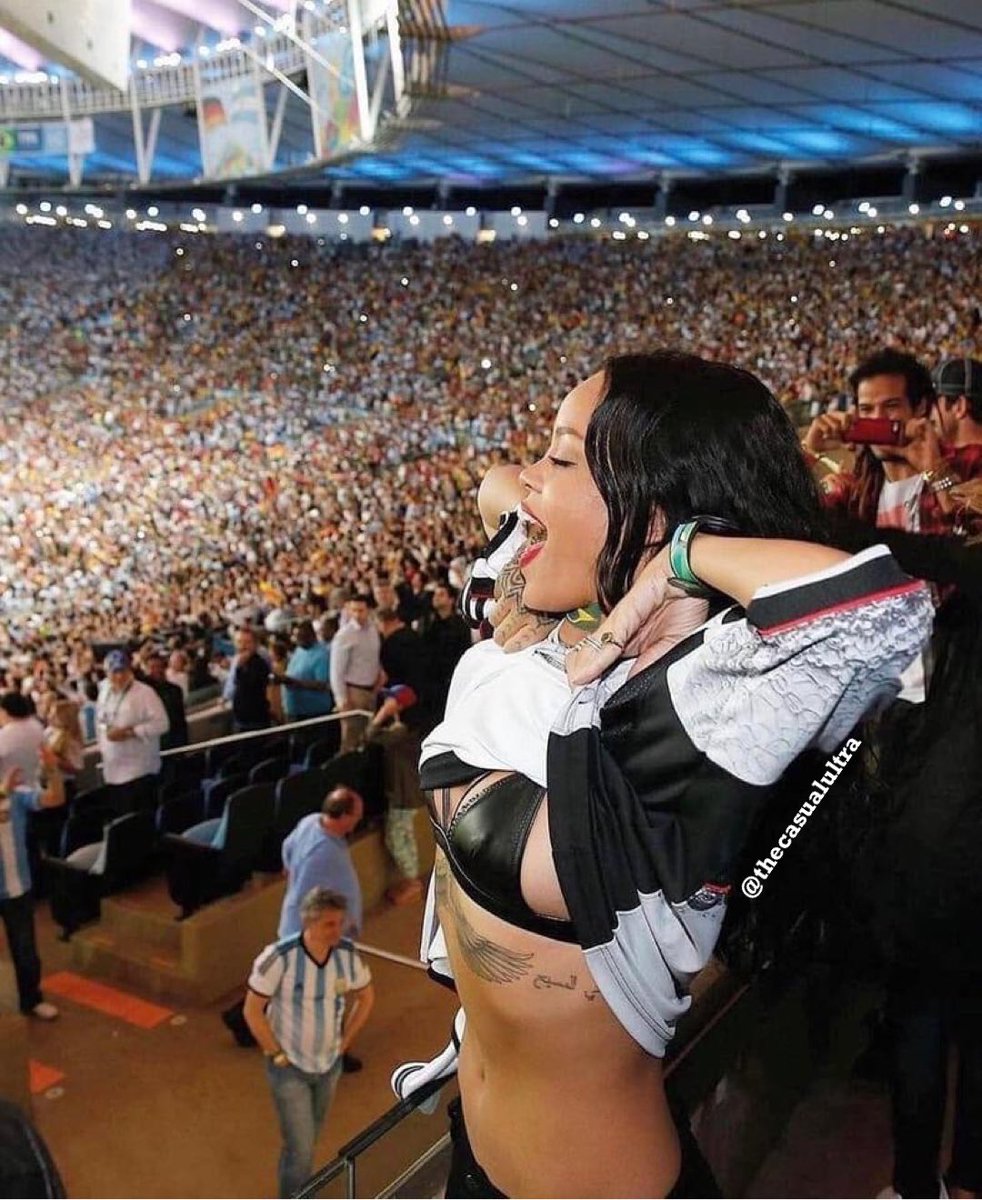 thecasualultra's tweet photo. Throwback to Rihanna at the 2014 World Cup. https://t.co/MNMXwRkzDw