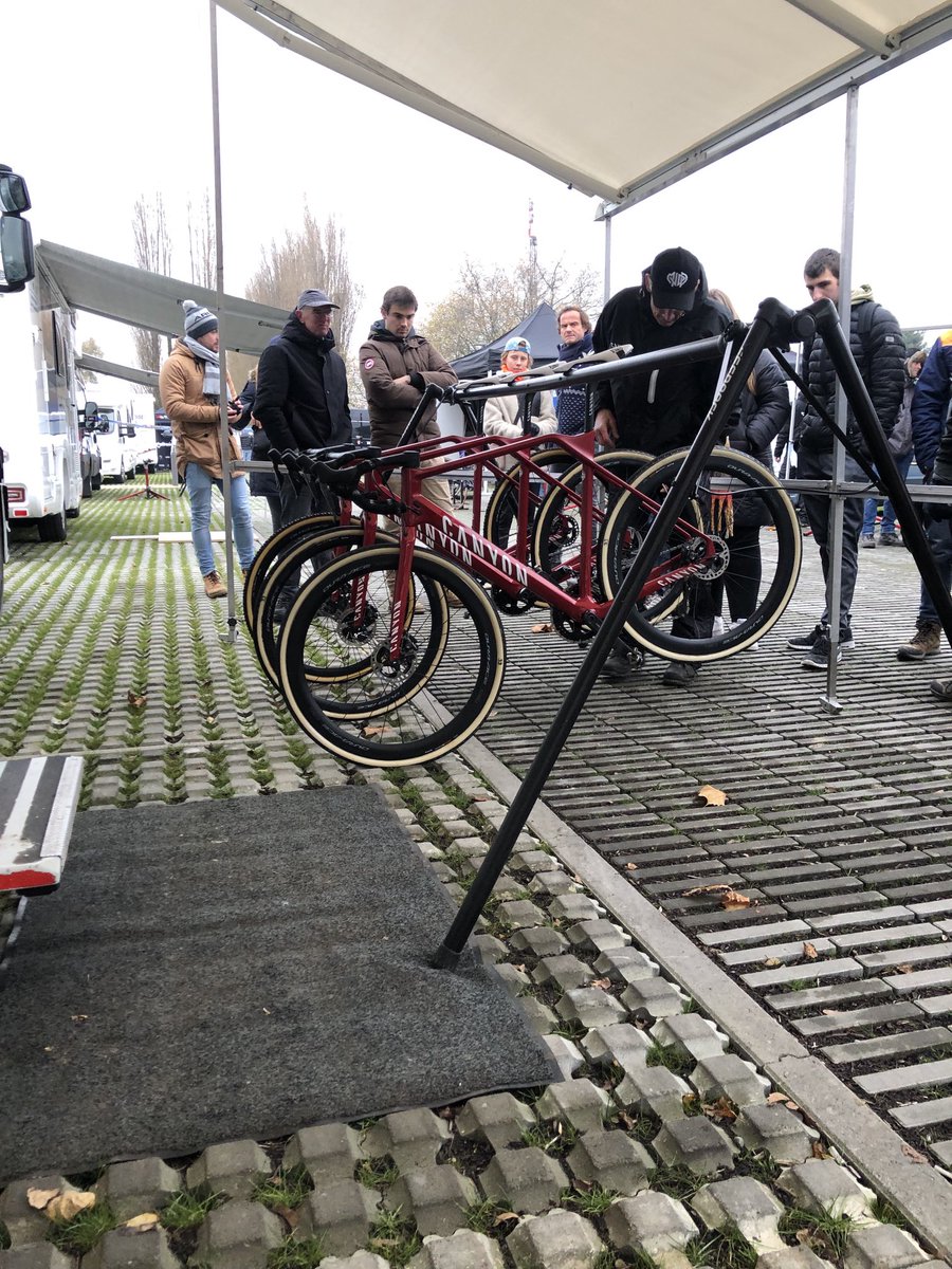 TrijpVan's tweet image. Bikes MVDP, ready to race, WB Antwerpen.