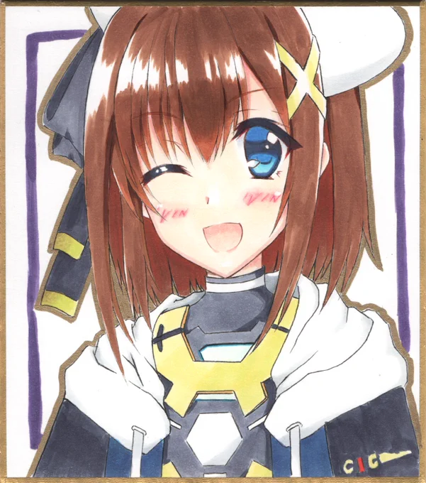 BOOTHでブースト頂いたのでおまけで勝手に描いて入れさせて頂いたはやてちゃんインフィニティソウルズVer.(*'▽`*)ブースト頂いたらどうしたら良いのか分からなかったので色紙追加という形を取らせて頂きました。履歴が発送完了だったのでお披露目です。 