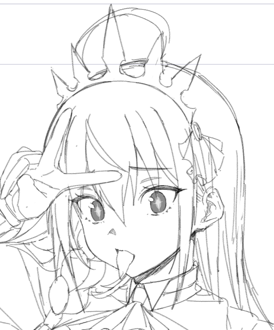 舌だすか…?迷うね 