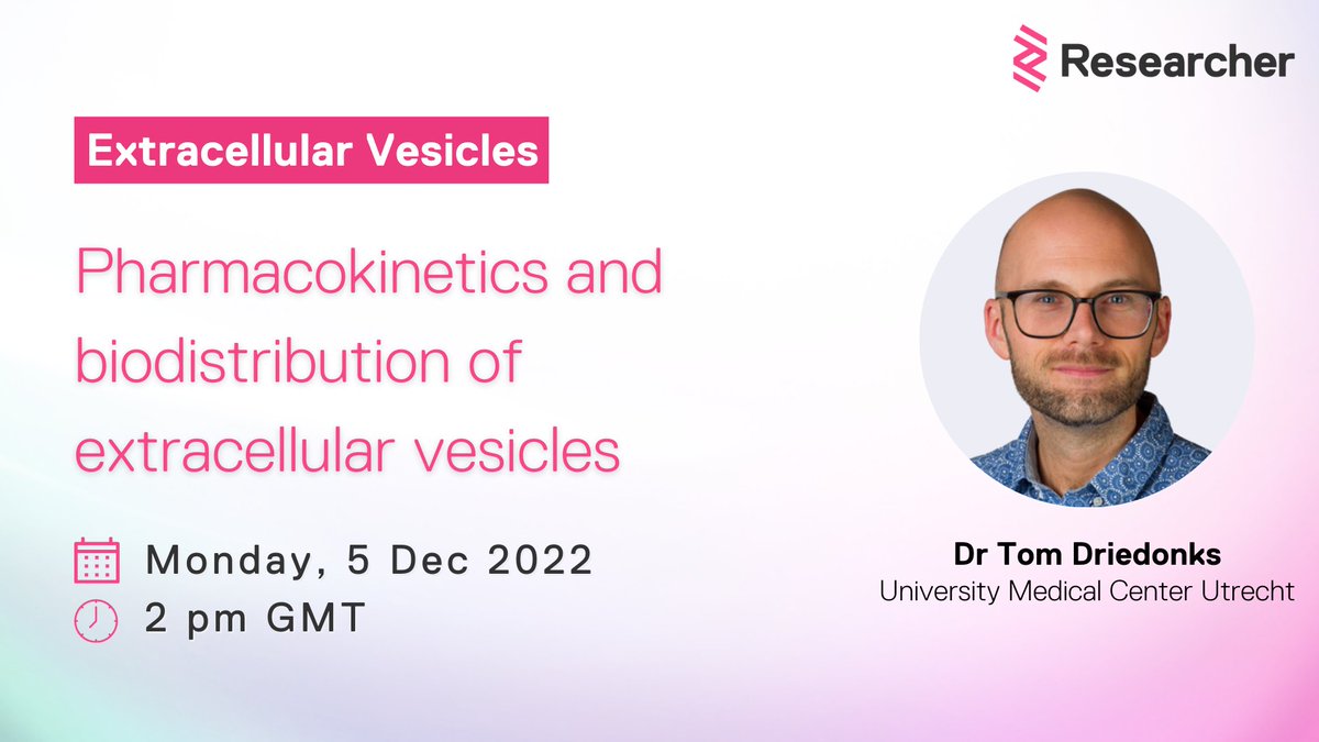 ResearcherApp's tweet photo. Don't miss it!
Join Dr @tomdriedonks, @UMCU_Intl, to learn the potential role of extracellular vesicles (EVs) as therapeutic carriers.
👉🏼 https://t.co/tyZRuWjpBI
#extracellularvesicles #Researcher #ResearcherLive https://t.co/yMz6XVCNFs