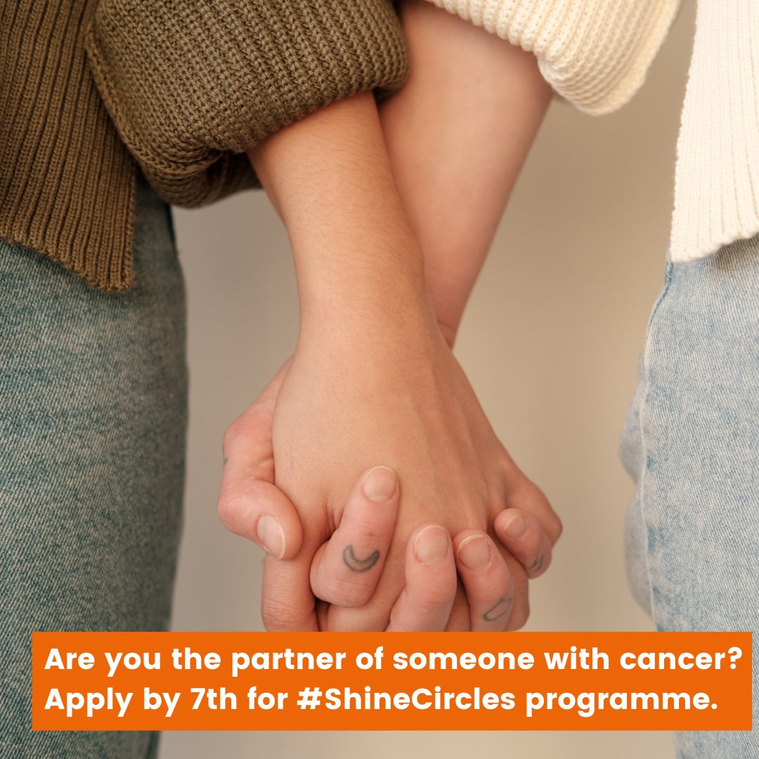 Shine Cancer Support (@shinecancersupp) on Twitter photo Are you the partner of someone in their 20s, 30s or 40s with cancer? We know it's hard for you too. Get some support for yourself? 
Apply by the 7th for our January six-week programme #ShineCircles to help with issues you may be facing shinecancersupport.org/getsupport/pluβ¦
#cancersupport Are you the partner of someone in their 20s, 30s or 40s with cancer? We know it's hard for you too. Get some support for yourself? 
Apply by the 7th for our January six-week programme #ShineCircles to help with issues you may be facing shinecancersupport.org/getsupport/pluβ¦
#cancersupport