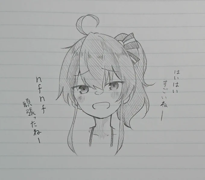 まつりちゃんが煽りnfを言ってるだけの落書き～✨ 