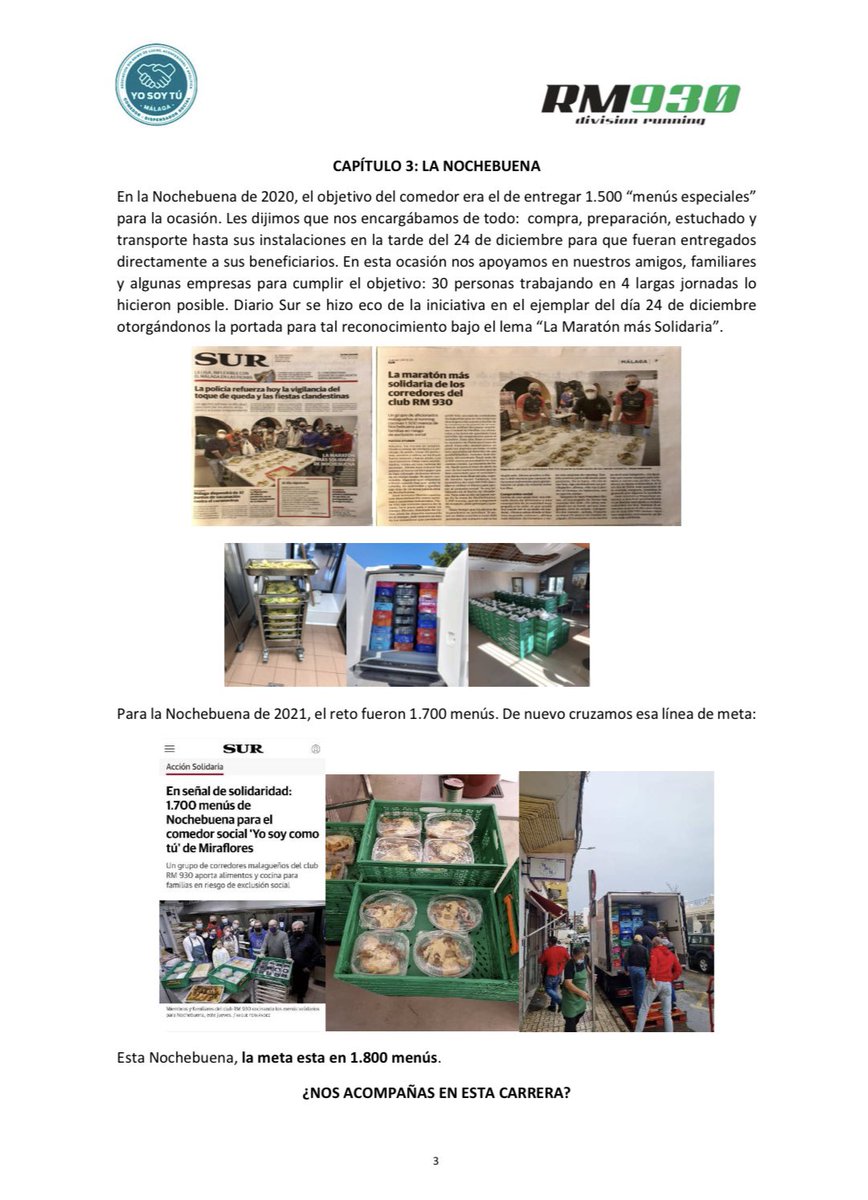 Este año, por Navidad, quiero contarte un cuento. Son tres capítulos en tres hojas de papel. 

Si no te apetece leerlo, te lo resumo: queremos poner sobre las mesas de 1.800 malagueños la cena de Nochebuena, ellos no van a poder hacerlo. ¿Nos ayudas? 

Gracias. Feliz Navidad.
