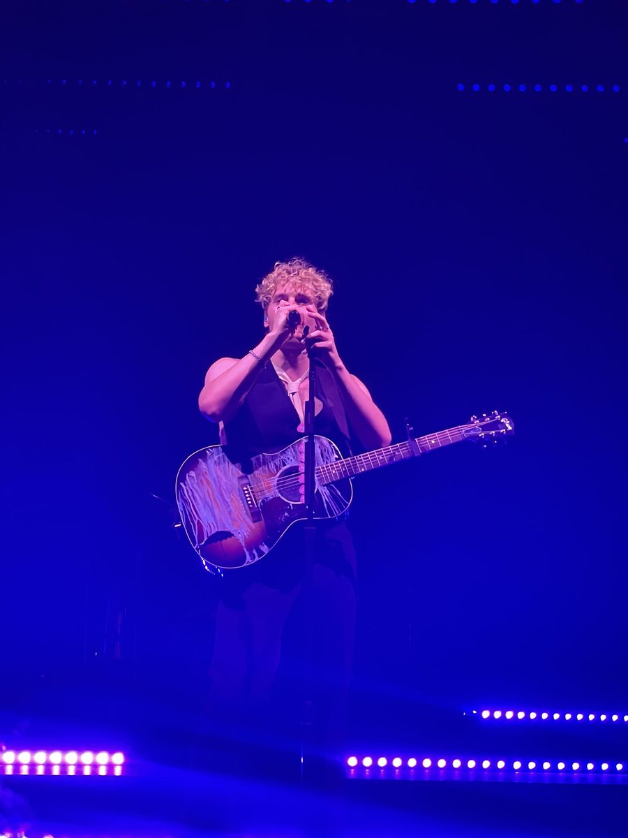 picslrh's tweet photo. Luke Hemmings on stage tonight 💜 https://t.co/Kp1inApC4i