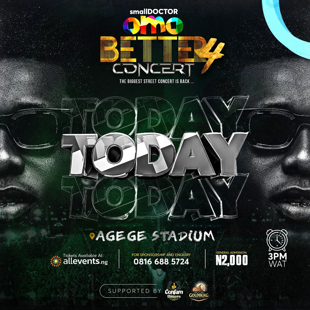 iam_smalldoctor's tweet photo. AGEGE Stadium Today 🏌🏾‍♂️About To Recreate History For The 4th Time #omoBETTERConcert4  #Soldoutgang

…street Ambassador🏌🏾‍♂️ https://t.co/Ad2ViLGdte