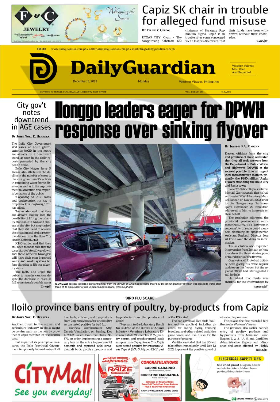 Daily Guardian On Twitter Front Page For December 5 2022 Get Your