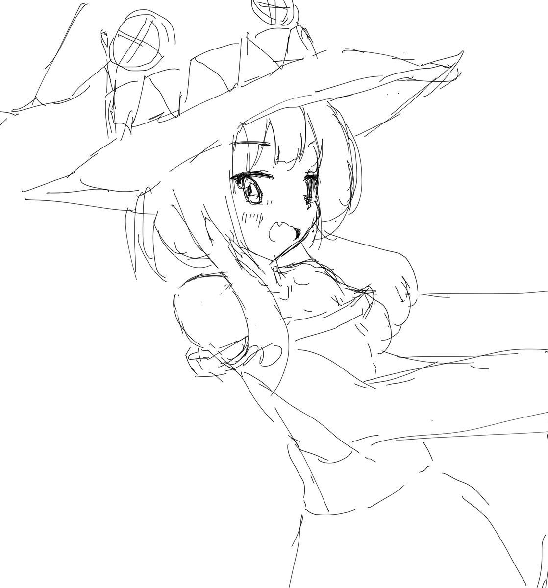 ざっと落書きだけど、めぐみん誕生日おめでとうー! 