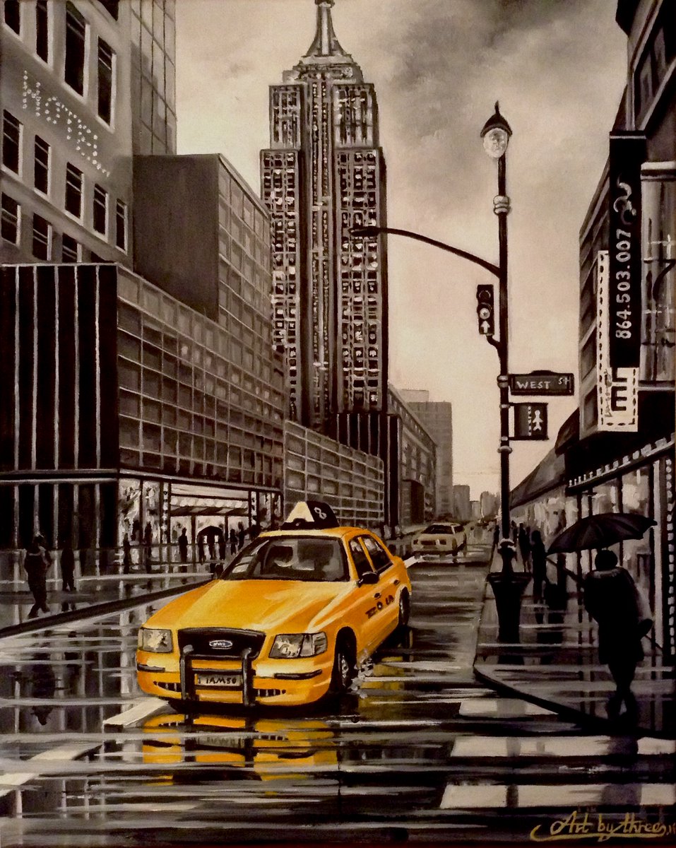 Another 2016 piece! Loved doing the architecture although it was tricky! This original is available for sale still swell as cards and prints on artbythree.co.uk #mhhsbd #sundayvibes #oilpainting #originalart #NewYork