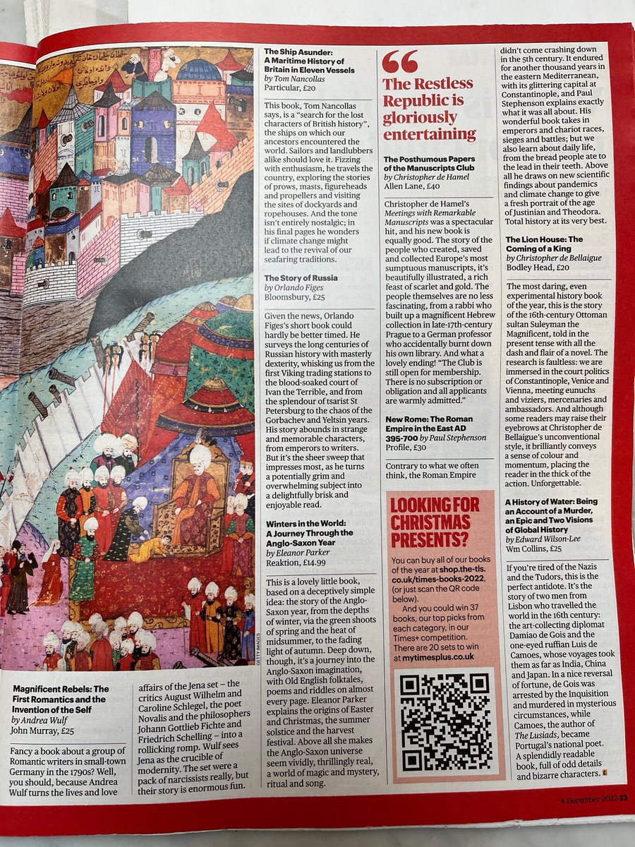 AnnaLandmark's tweet photo. The #RestlessRepublic is @ST_Culture History Book of the Year! What an extraordinary honour. And to be among such luminous books and authors as @orlandofiges @bellaigueC @simonmontefiore. Glad day 🌞. @WmCollinsBooks @DHAbooks https://t.co/CSXvRMTg0z