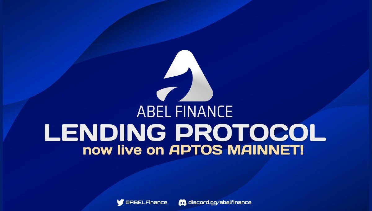 Abel Finance (@abelfinance) on Twitter photo Today is the day, ABEL Finance Arrival on <a href="/Aptos_Network/">Aptos Network (has moved to Aptos!)</a> Mainnet is here! Now everyone can interact with our platform
This is only the first step for our borrowing and lending protocol on #Aptos #AptosEcosystem
Access it here: abelfinance.xyz
Read more below Today is the day, ABEL Finance Arrival on <a href="/Aptos_Network/">Aptos Network (has moved to Aptos!)</a> Mainnet is here! Now everyone can interact with our platform
This is only the first step for our borrowing and lending protocol on #Aptos #AptosEcosystem
Access it here: abelfinance.xyz
Read more below