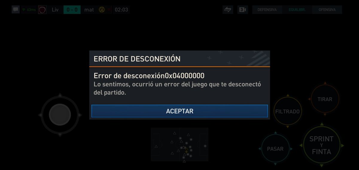 FIFADROID una pregunta por que me sale esto cuando voy a jugar cara a cara automáticamente me desconeta