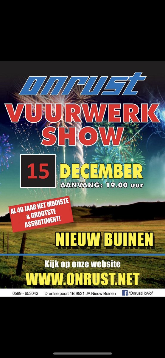 onrusthovof's tweet photo. Wij mogen weer,iedereen is van harte uitgenodigd.🎆 https://t.co/cEvfGFhJ8Y