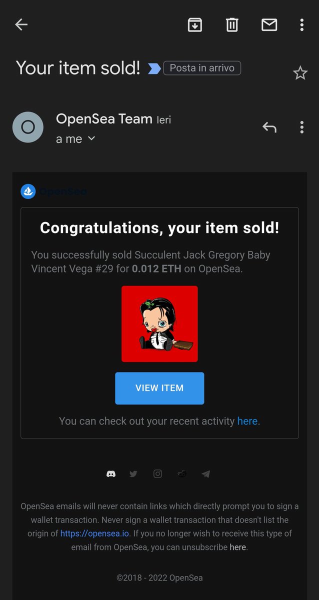 Lulino_Nft's tweet photo. 🔥🔥🔥 #SJGB SOLD!🔥🔥🔥
Thanks so much @notRancid for buy this unique #SJGB Vincent Vega!! Great choice! Hope you enjoy it! Appreciate it so much! 🙌🙌🙌
#NFTs #NFTcollections #NFTCollection #NFTsales #NFTartwork #nftarti̇st #nftarti̇sts #opensea #OpenSeaMarket #SJG #Polygon https://t.co/oLZeEQVcMe