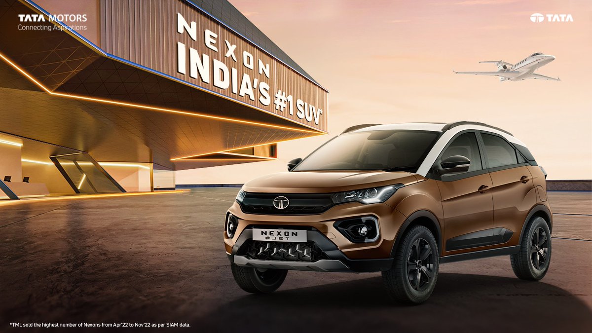 TataMotors_Cars's tweet photo. Ascend to a luxurious lifestyle with the Tata Nexon #JET Edition.​
​
Visit the link in the bio to book now. ​
​
#JetSetSlay #TataNexon #Nexon #Luxury #TataMotorsPassengerVehicles #NewForever #SUV #AutoMotive #IndianSUV https://t.co/FR82zeVNCi