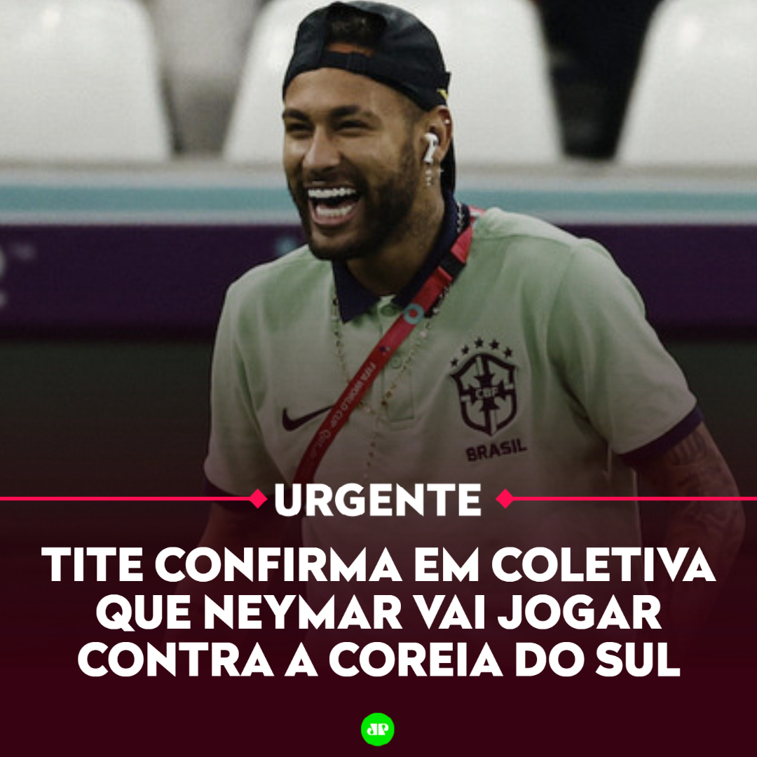 Neymar joga hoje contra Coreia do Sul, confirma o técnico Tite