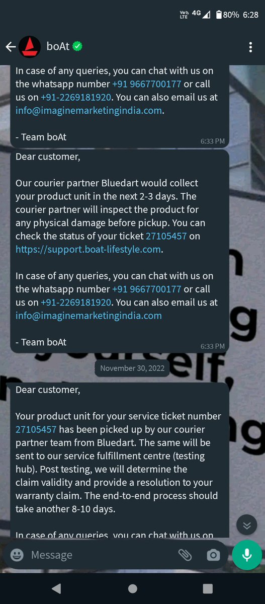 Sanjayr42624909's tweet photo. Look,how @RockWithboAt is outplaying us. My Rockerz 245v2 was lacking its performance .Their courier partner @BlueDart_  picked up my product and verified it had no physical damages. But now it's refusing to grant my claim. https://t.co/yqjRcmqdrX