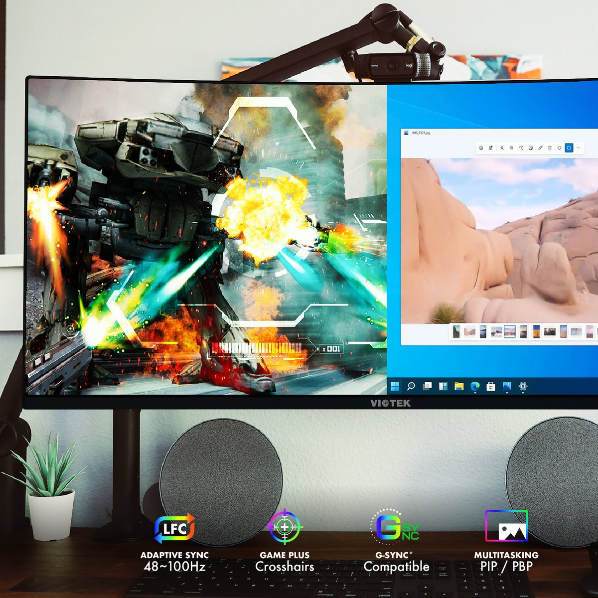 Work by day, game by night, with $112  OFF the GNV34B2 during our HUGE Holiday Sale bit.ly/3Ajr5WT