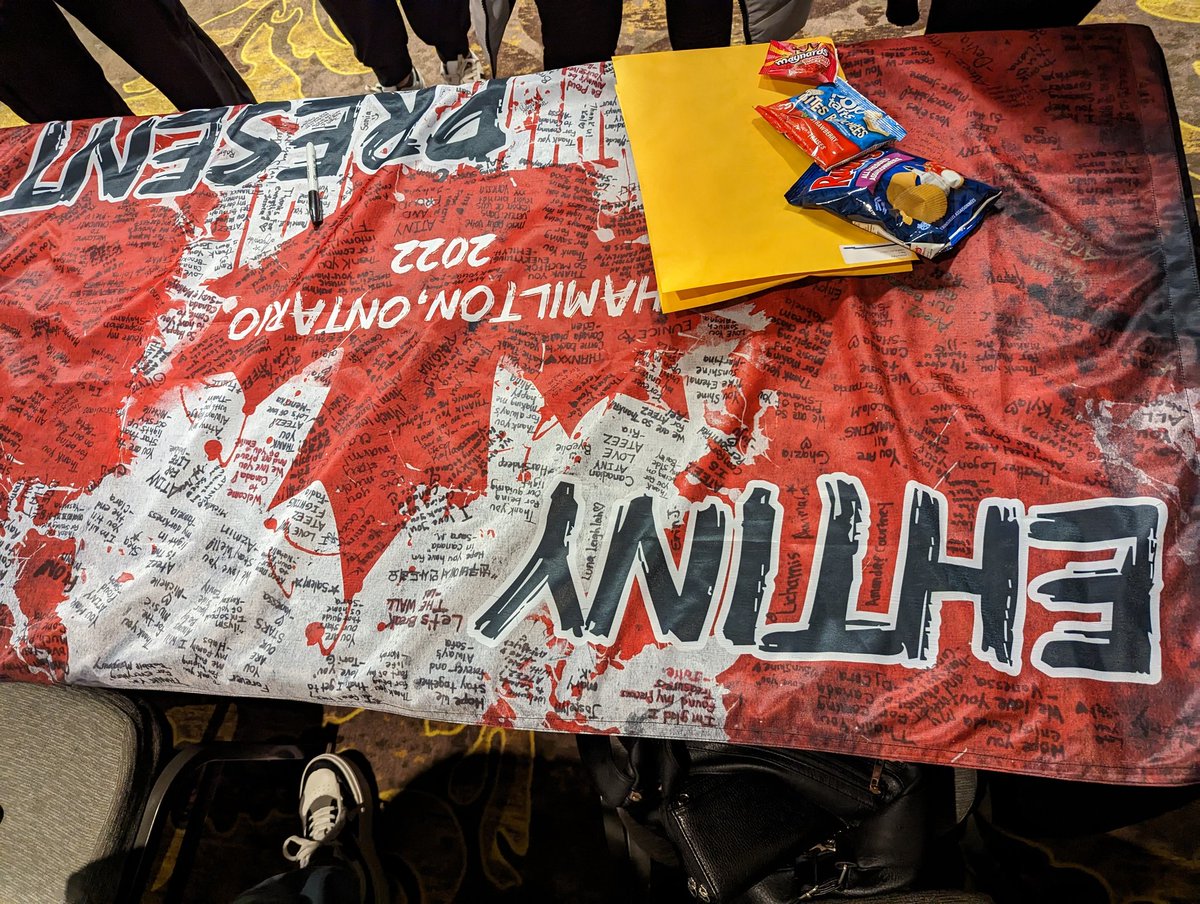 canadianatiny's tweet photo. Thank you to everyone who helped support us through this project! Without you guys this wouldn't have happened. The flag and goose will be mailed out to the boys as we were not allowed to hand it to the boys. #EHtinyPresent #EHTEEZPRESENT #EHtiny @kqent @ATEEZofficial https://t.co/nPemj0Dn0I