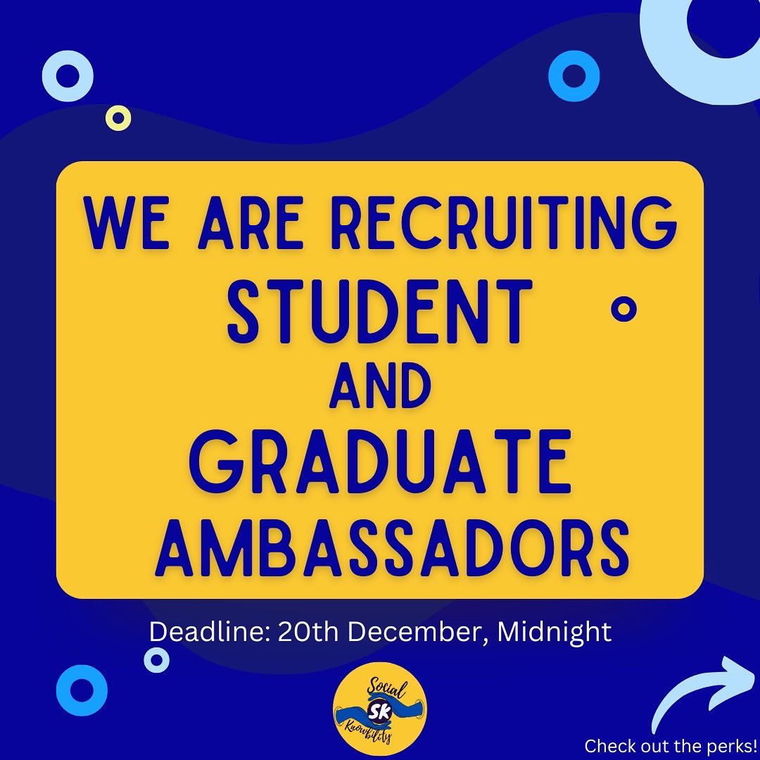SKnowbility's tweet photo. We are looking for passionate students and recent grads to join our team as ambassadors. Click the link in our bio for access to the very quick application form! https://t.co/i8aCyBuJuK