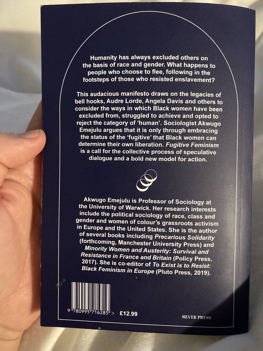 “FUGITIVE FEMINISM” — I just wanted to read the first pages before going to bed a few nights ago, but then ended up reading the whole book in one go. What a captivating and inspiring read! Congratulations, @AkwugoEmejulu & @jacobinoire