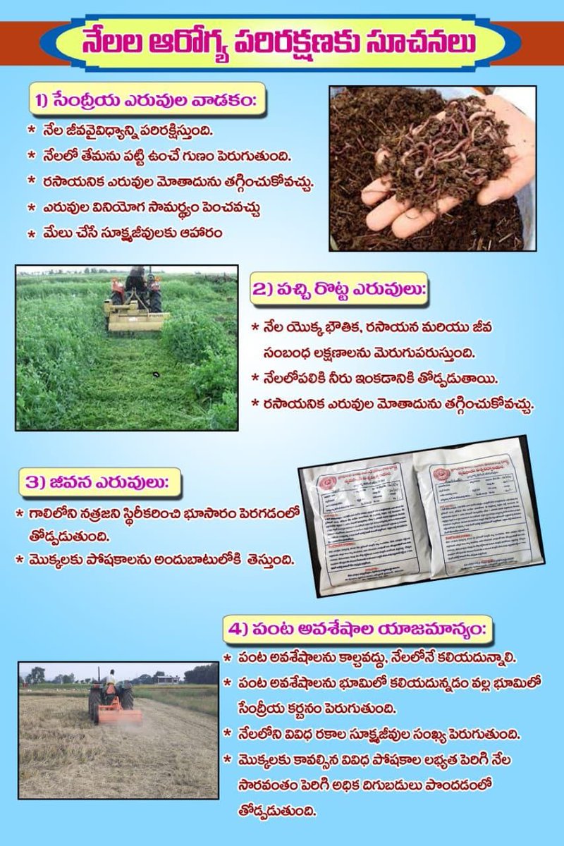 ChadaLaxman's tweet photo. Suggestions for SOIL HEALTH MANAGEMENT
#dec5th
#worldsoilday https://t.co/H4OC0B7l2J