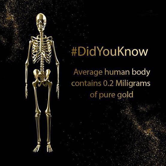 Dgoldboss's tweet photo. Gold Fact:
The same way Gold conducts electricity in electronics, that’s the same way every human got a few atoms of Gold in their bodies that helps their neurons get charged up thereby enabling thinking, movement and existence. https://t.co/tEssGgDvJE
