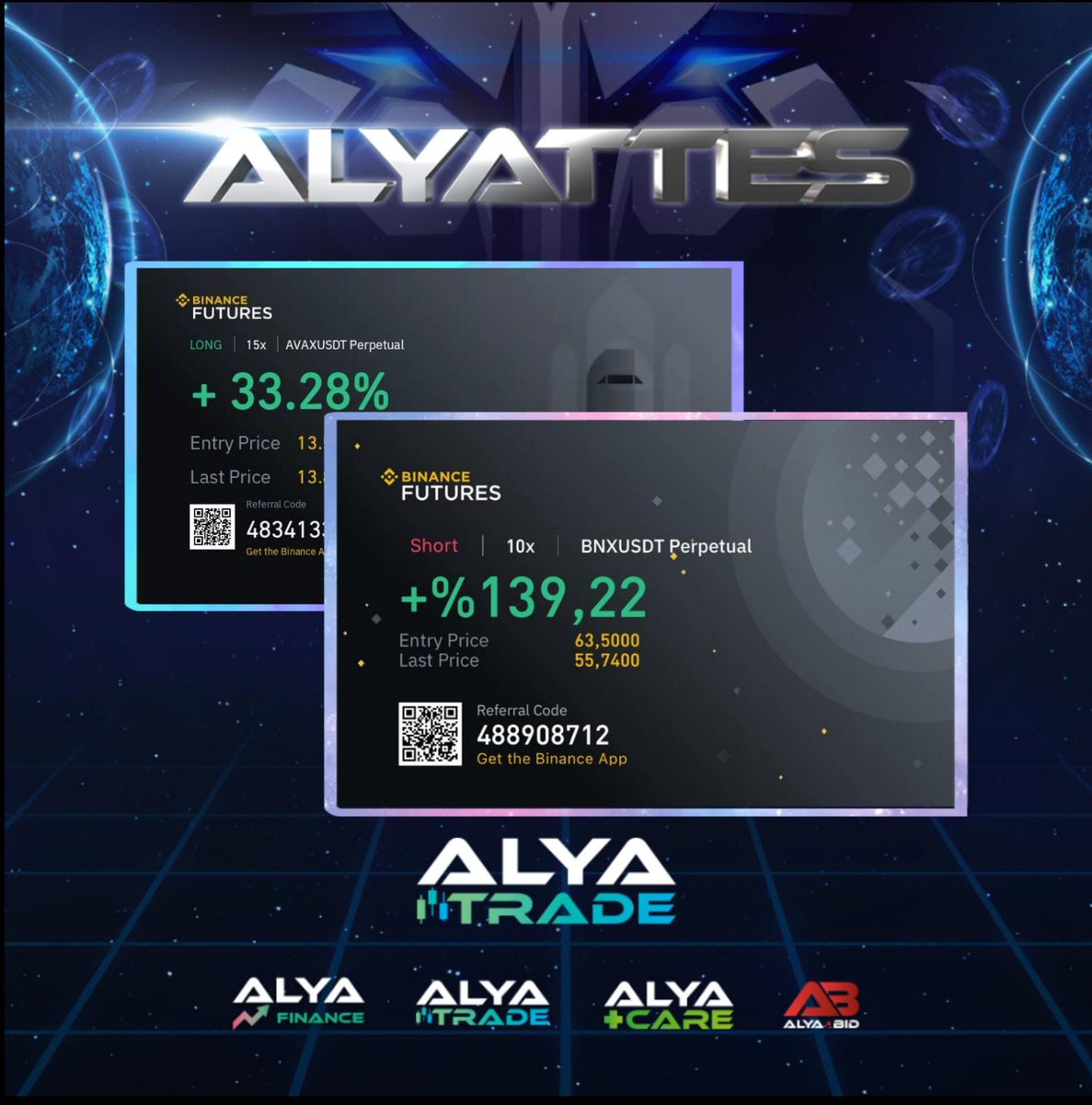 Alya_Trade's tweet photo. 🎉THE SHOW MUST GO ON🎉
🚨don't miss this limited 
#oppurtunity.‼️
⚜Binance Futures Trading ⚜
🌐Visit https://t.co/iU5RYOcPlD
#Alyattes #AlyaFINANCE #AlyaTRADE #AlyaCARE #Binance #binancebroker #FutureTrade #trading #binancefuture #btc #eth 
#BNB #AVAX 
#MEXCGlobal #Coinstore https://t.co/FBosW7TkbI