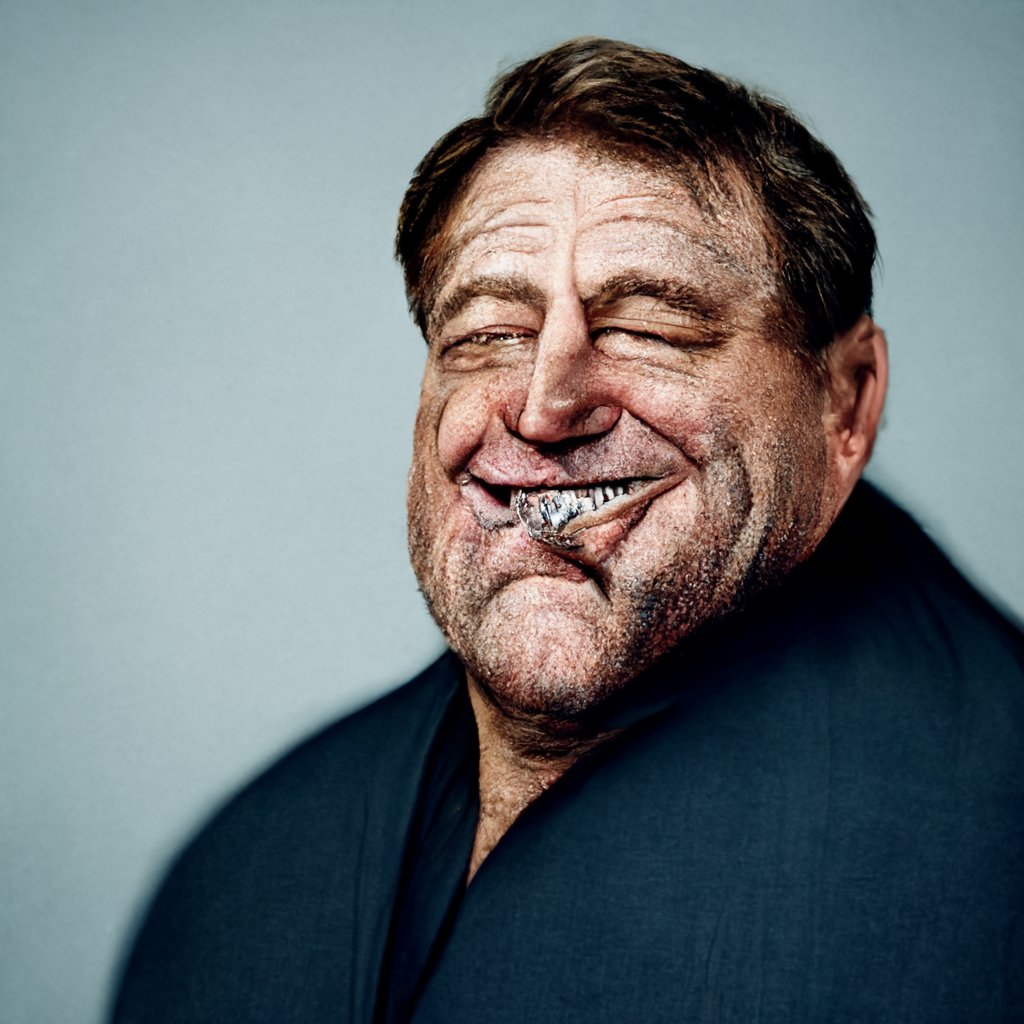 AutoLifehacker's tweet image. Don&apos;t tease us, John!

Prompt: &quot;John Goodman&apos;s most sultry smile&quot; #JohnGoodman #HotPotato #MidJourney #AI #AIArt #GenerativeArt
