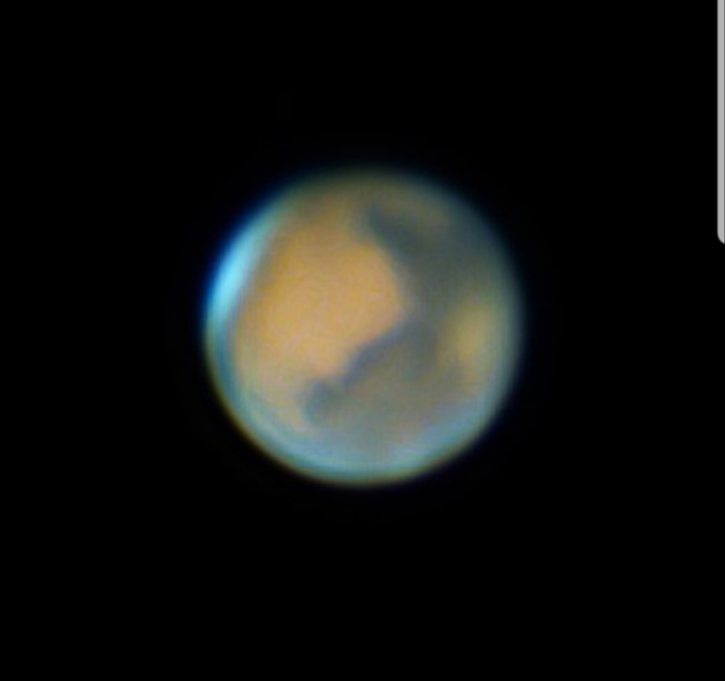 Mars never disappoints.
Here is a stack, 20 percent of 3,000 frames from my observatory here in CT.
#Ioptron
#RitcheyChretien
#ZWO.