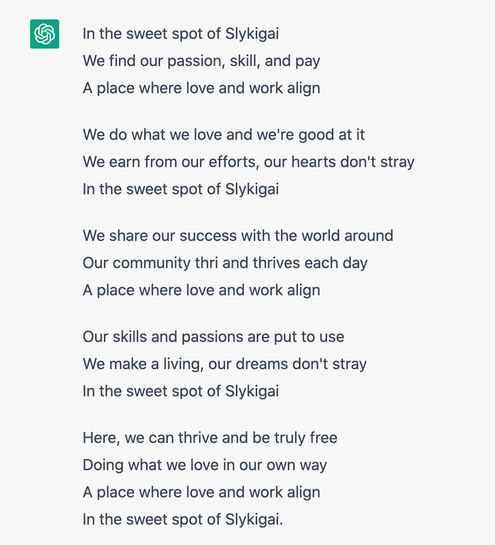 Putting the AI en #Slykigai.