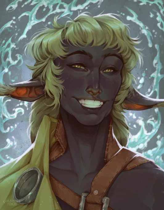 Newt the firbolg! Commission for Rachel  