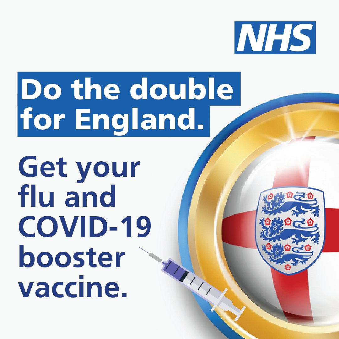 Do the double for England this winter. If you are 50 or over, you’re eligible for a free flu vaccine and COVID-19 booster.

Find out more. nhs.uk/wintervaccinat…