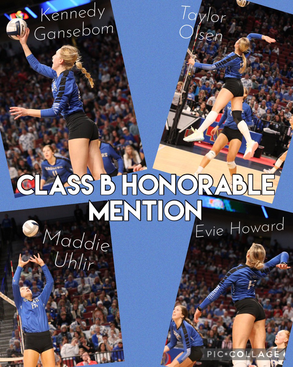 🏐💙Badger All-State Honors💙🏐
All-State &amp; Class B 1st team:
@Liv_Mauch 
2nd team Class B:
<a href="/lauren_buzbee/">Lauren Buzbee</a> 
Class B Honorable Mention: 
<a href="/EvieHoward_17/">Evie Howard</a> <a href="/kennedygansebom/">Kennedy</a> <a href="/taylorolsen_11/">Taylor Olsen</a> <a href="/MaddieUhlir14/">Maddie Uhlir</a>