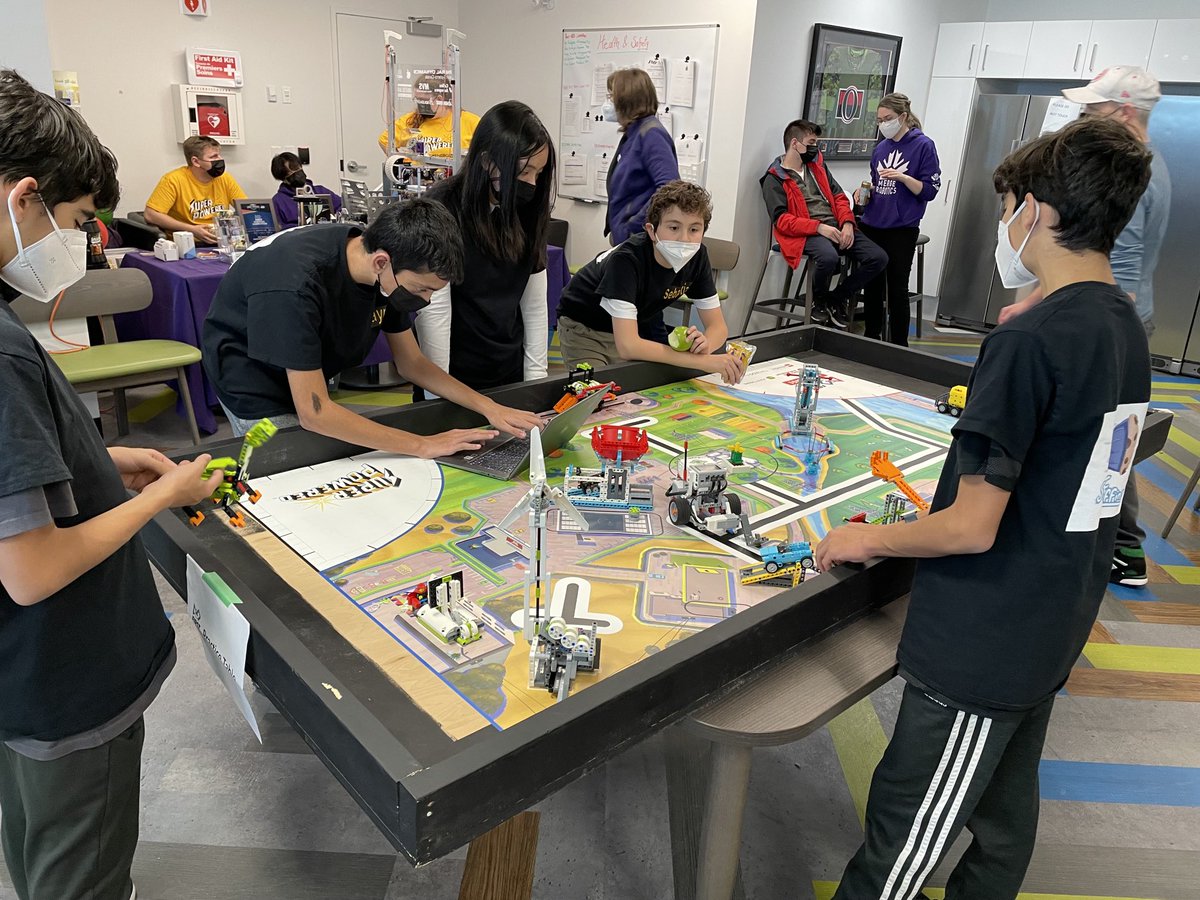 m_nephin's tweet photo. Competing at Calian Headquarters all day today in the FLL Ottawa Provincial Qualifying Tournament!
Our 3 teams are showing coopertition and gracious professionalism in what they’ve learned about Lego robotics! #FLLOttawa #AllSaintsOCSB #ocsbOYAP #OttCatholicSB https://t.co/eKB8PqUQct