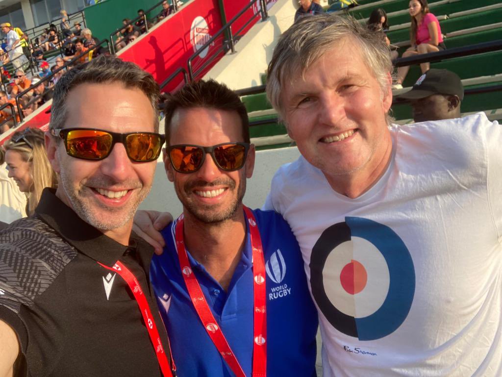 Pretty good week when you get to watch the Boks win at Twickenham followed by  the Blitzboks win in Dubai and meet up with old friends thanks Ren and Alan 🙏🏽 @alankourie <a href="/Rene_Naylor/">Rene Naylor</a> <a href="/BryanHabana/">Bryan Habana</a> <a href="/CraigJoubert1/">Craig Joubert</a>