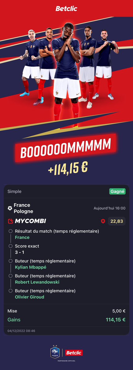 QuentinYonisAll's tweet photo. @Betclic pourriez vous m’expliquer l’écart de cote entre votre site et le concurrent @WinamaxSport ? Pour les mêmes sélections 37,17€ d’écart 😳😳 si au cas où vous voulez créditer des freebet c’est avec plaisir 😂 mon pseudo : Qyavilla7 😘😘 https://t.co/ayNE5B1ODY
