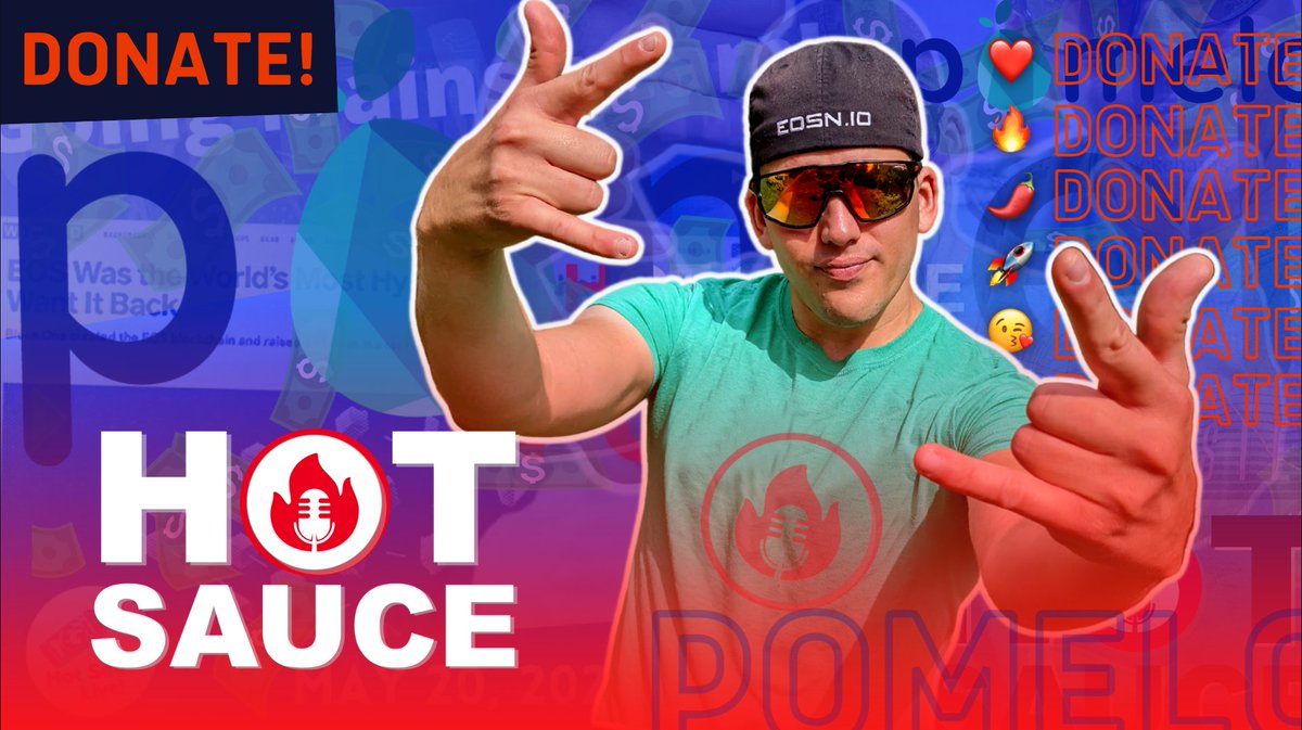 With 180 episodes produced, the Hot Sauce is the longest running $EOS news show!🔥🌶🚀

Support us by donating to our grant today!❤️🙏

Donate 💰 pomelo.io/grants/hotsauce
Trailer 📽 youtu.be/z8qihElQGTA

✳️Win a Hot Sauce Spicy Rare NFT✳️
👇 Contest details below👇#PomeloGrants