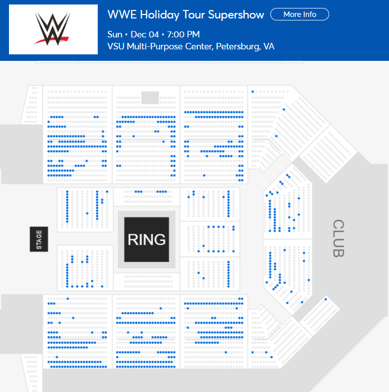 WrestleTix on Twitter "WWE Holiday Tour Supershow Sun • Dec 04 • 700